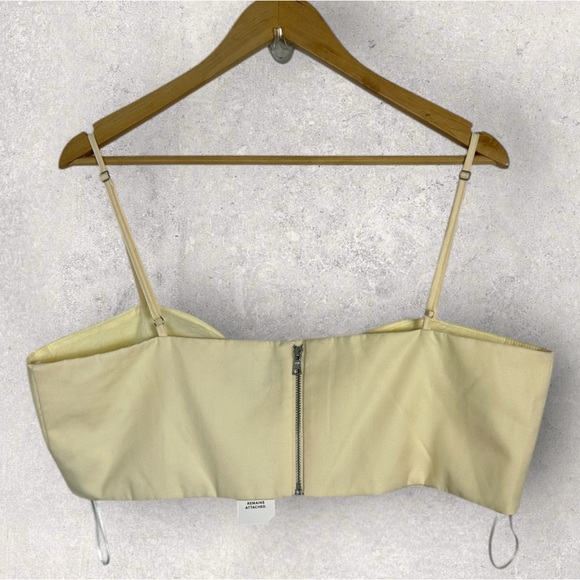 NWT Bardot Australia Athena Crop Top Pale Soft Yellow Womens Size 12 Bra NEW Y2K - Picture 14 of 14